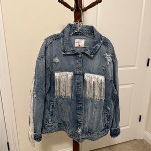 Celebrity Pink Blue Denim Jacket